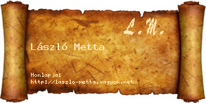 László Metta névjegykártya